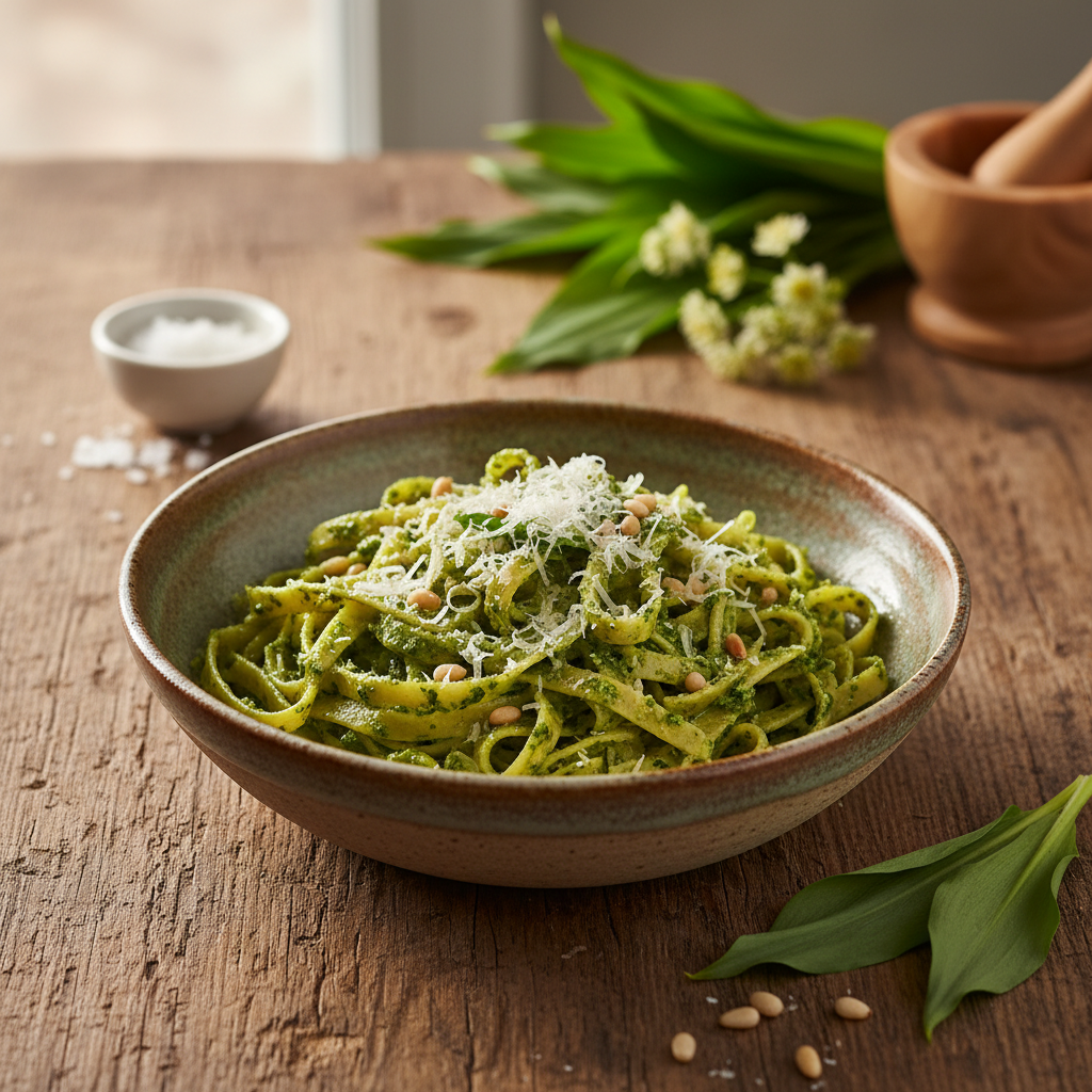 Tobulas meškinio česnako pesto: receptas jūsų stalui