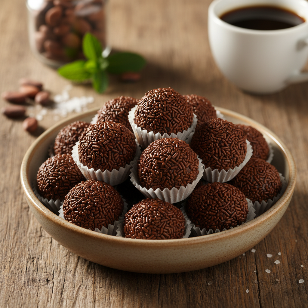 Braziliški „Brigadeiro“ saldainiai: receptas smaližiams