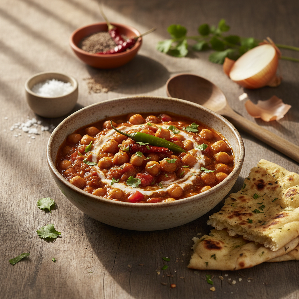 Chana masala su pomidorais: pigus ir greitas receptas