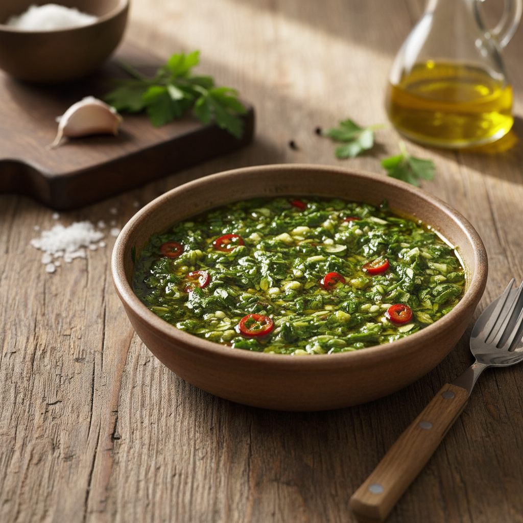 Chimichurri padažas: geriausias receptas jūsų kepsniams