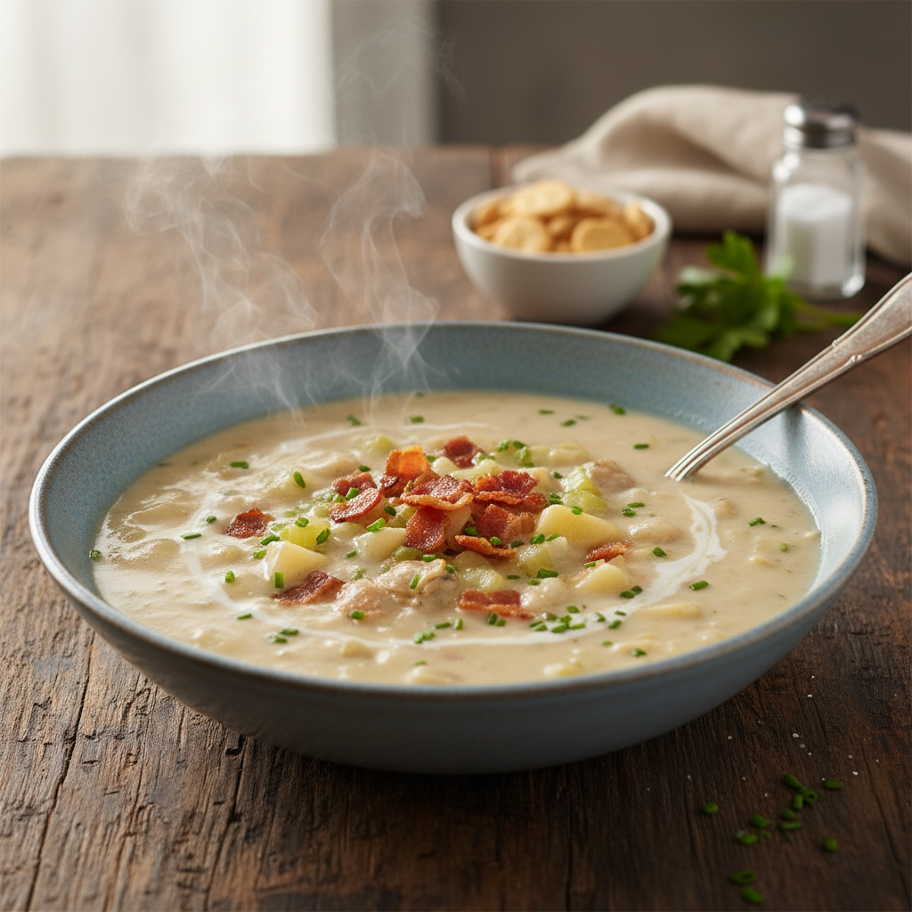 „Clam chowder“ receptas: soti jūrų gėrybių klasika