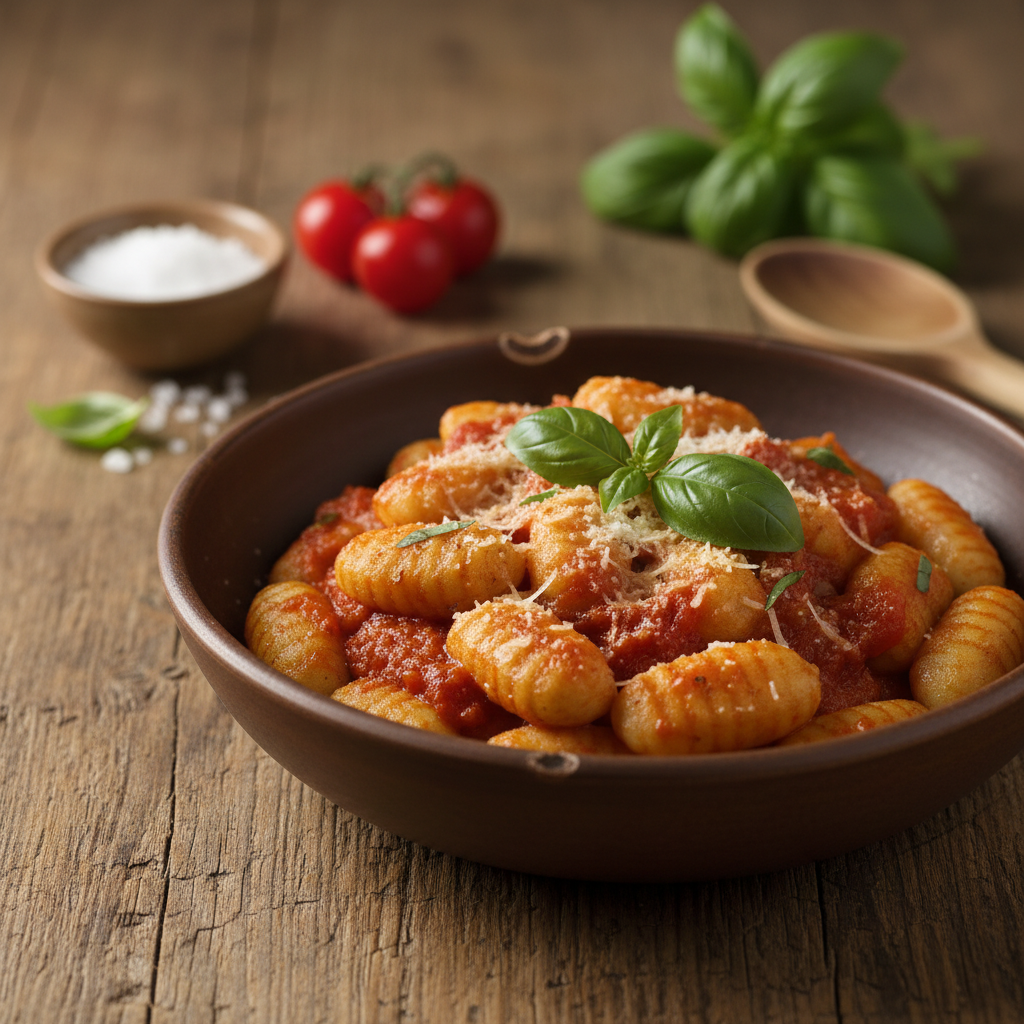 Gnocchi pomidorų padaže: receptas sočiai šeimos vakarienei