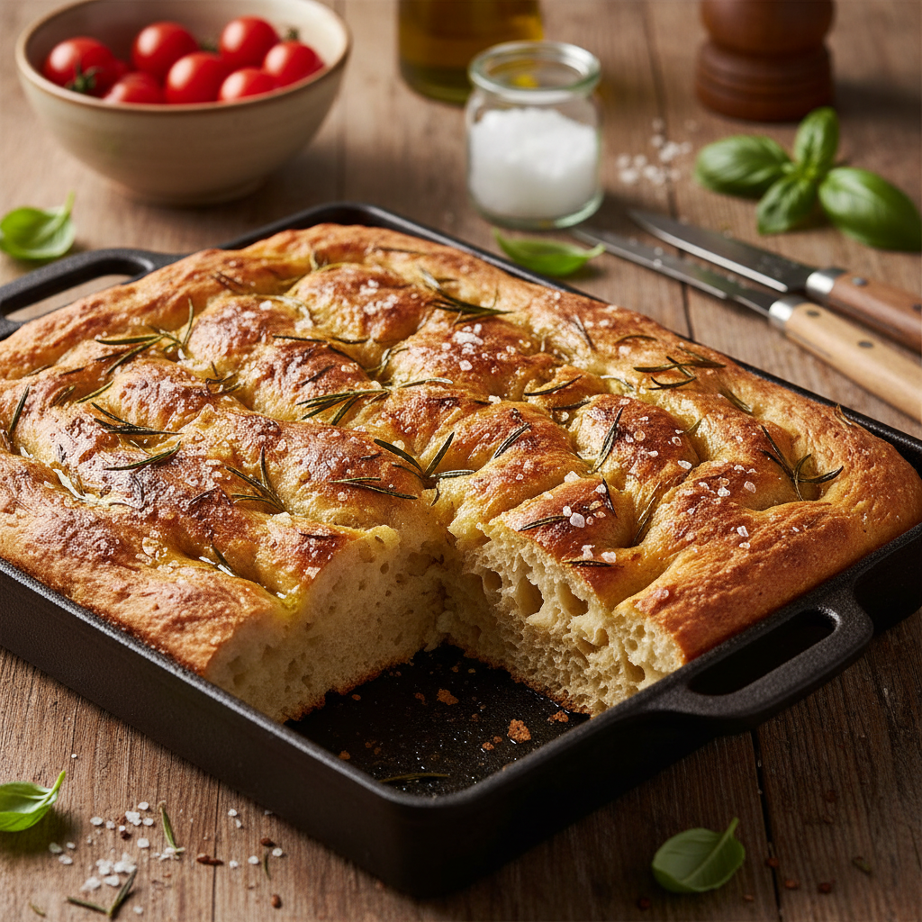 Naminė itališka focaccia: receptas, kuris pavyks iškart