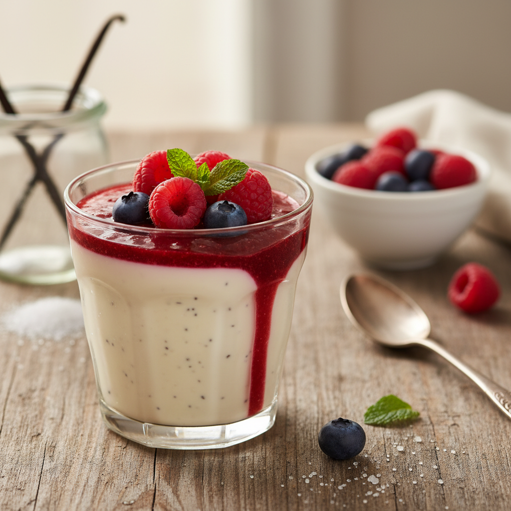 Tobula itališka „panna cotta“: receptas, pavyksiantis iškart
