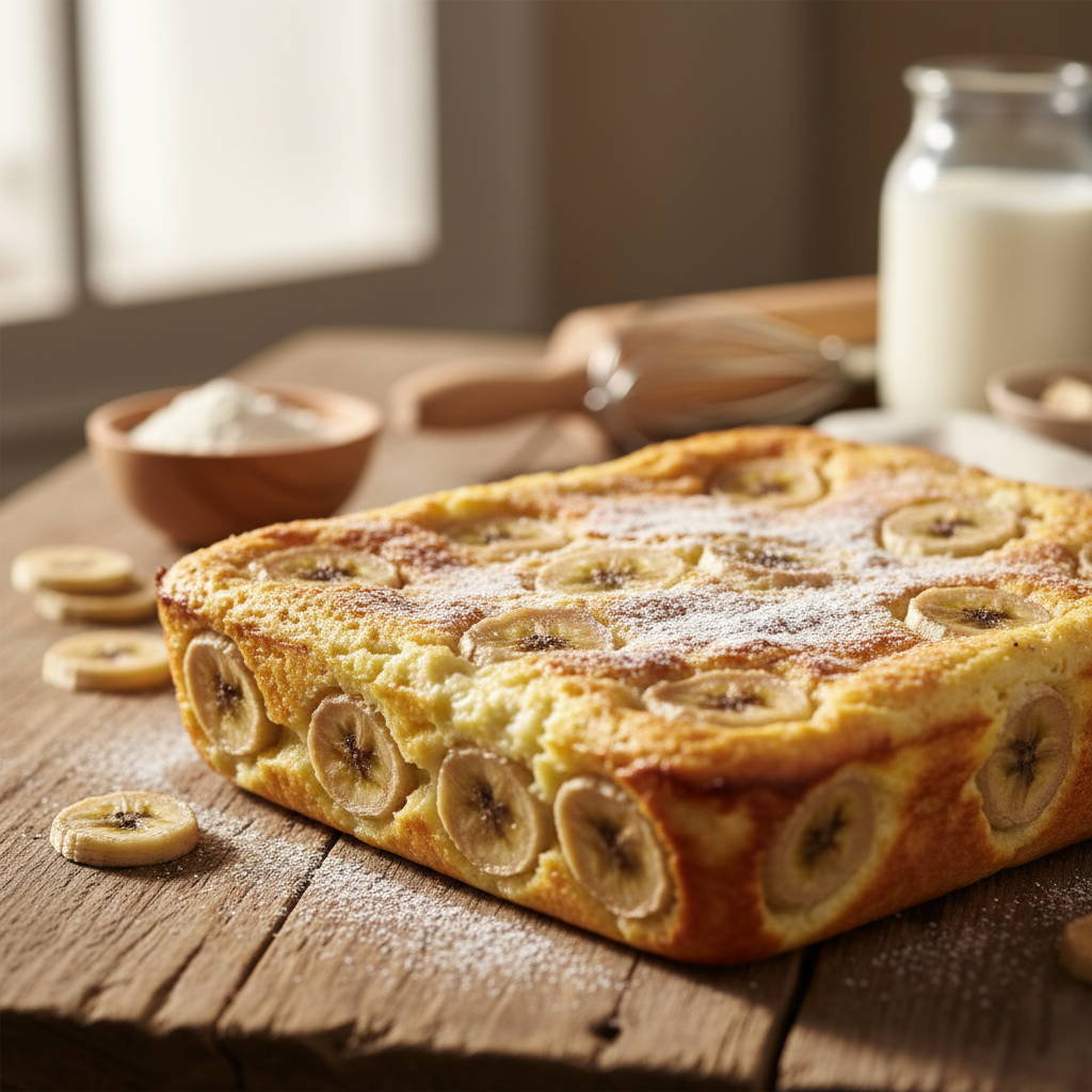 Sultingas varškės apkepas su bananais: tobulas rytas