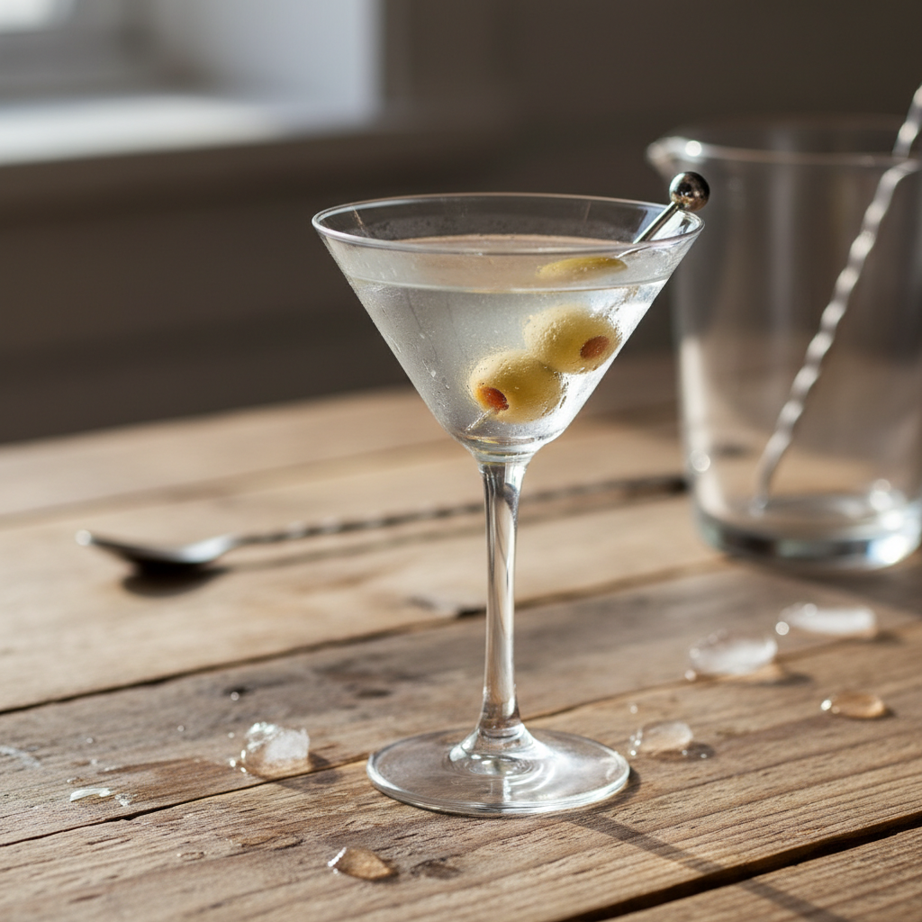 Tobulas „Martini“ kokteilis namuose: profesionalo patarimai